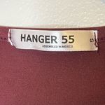 Hanger 55 Women’s Burgundy Short Sleeve Tie Front Top Size Small Red Photo 2