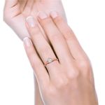 (Size 10) Rose Gold Sterling Silver Claddagh Heart CZ Promise/Wedding Ring Photo 4