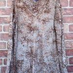 Vivienne Tam brown Burnout Asymmetric Hem tunic medium Photo 0