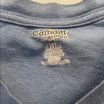Carhartt Slate Blue V-Neck Long Sleeve Shirt women’s medium Photo 1