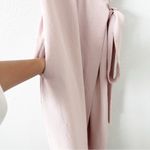 Everlane The Japanese GoWeave Wrap Midi Dress in Soft Pink Preppy Photo 4