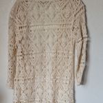 Belldini Chochet Cardigan Boho Coverup Tan Long Sleeve Size S Photo 3