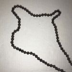 Necklace Black Lava & Pave Beads w/ Crystal Pendant & Pave Lobster Clasp NEW Photo 4