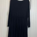 The Vanity Room NWT Black Keyhole Soft Jersey Long Sleeve Babydoll Dress Sz 2X Photo 3
