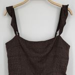 BCBGMAXAZRIA  Wool Blend Tank Top Large Brown Plaid Peplum Academia Y2K Preppy Photo 1