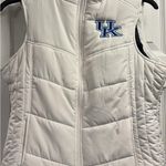 White Puffer Vest with Logo Size M Photo 0