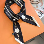 Designer Patterned Silk Scarf Tie Photo 0