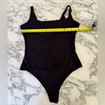 Quince NWT Square Neck Second Skin Black Bodysuit Sz XL Photo 5