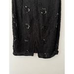 Stenay Beaded Silk Black Short Sleeve Formal Knee Length Sequin Dress Size 6 Photo 5