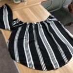 Bleuh Ciel  black & white off the shoulder blouse. Photo 2