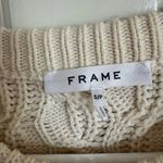 frame denim Frame Sofia cream ruffle cable-knit sweater size small Photo 2