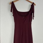 Birdy Grey  Alex Cabernet Gown Maxi Formal Wedding Bridesmaid Burgundy Ties Small Photo 6