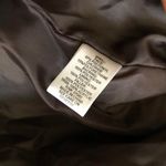 Brown wrinkled faux leather trench coat jacket faux fur collar Black Size XXL Photo 2