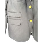 J CREW 10 School Boy Blazer Navy Gold 2 button Wool Stretch Single Breasted Blue Photo 3