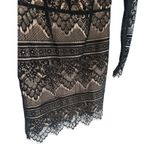RYSE The Label Samson Nude Black Lace Dress Mesh Long Sleeve Bodycon Formal Photo 2