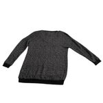 Modern Dark V Neck Sweater XS Black Gray Knit Slightly Sheer Edgy Urban Autumn Photo 1