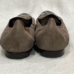AGL Shimmer Taupe Leather Ballet Flats with Snake Print Cap 39 Brown Size 9 Photo 8