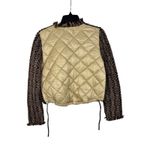 Aldo Martins Jacket Tweed Fringe Knit Cropped Brown S Small Photo 9