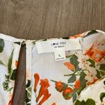 Love Tree Floral Romper Size Large Ivory Pockets Photo 9