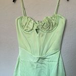 House Of CB S D-DD 'Nathalia' Pistachio Satin Midi Dress NWOT Photo 4