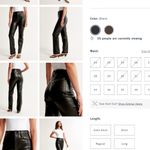 Abercrombie & Fitch Abercrombie High-Rise Ultra Straight 90s Leather Pants Photo 4