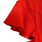 Trina Turk  Orange Crepe Chic Splash Ruffle Fully Lined Shift Dress Photo 6