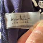 Nicole Miller  Navy and White Tribal Print One Shoulder Swimsuit, size 8 Photo 2