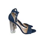 Wild Diva Womens Open Toe Transparent Clear Lucite Chunky Heel Ankle Strap Photo 4