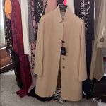 Cinzia Rocca Icons Taupe Wool Coat Brown Size 12 Photo 4