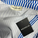 Nicholas Tiana Cotton Shirt Dress In Bengal Stripe Olympic Blue Size US 0 Photo 11