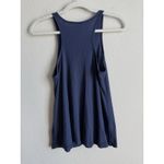 Free People  Blue Swing Tank Ribbed Knit Racerback Women's Size Medium Beach Photo 1