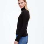 Madewell Wool-Blend Turtleneck Long-Sleeve Tee in Jet Black, Size X-Small Photo 1