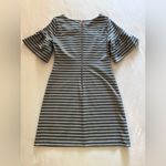 Ivanka Trump  | Blue & White Striped Dress With Ruffle Bell Sleeves | Size 4 Photo 7