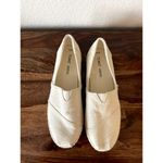 Toms  Shoes Womens 9.5 Alpargata Slip On Beige Linen Platform Espadrille Rope Tan Photo 3