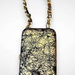 DEPECHE MODE NEW YORK Gold And Black ID Case/Wallet With Chain | EUC Photo 2