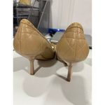 Dior  Beige Cannage Leather Bow Detail Peep Toe Pumps Photo 3