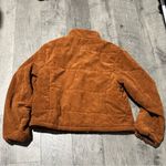 Pumpkin Orange Corduroy Women’s Jacket Coat Fall Autumn puffer outerwear warm Size M Photo 2