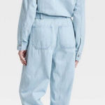 Universal Threads Universal Thread Women Light Blue Denim Baggy Straight Leg Jumpsuit Size 16 NWT Photo 0