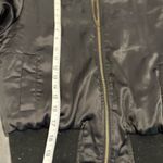 SEEK the Label Women’s Seek Sz: S black satin bomber jacket corset-style lace-up back. Photo 5