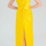 NWT Yaura Yellow Halter Satin Maxi Dress Women's Size UK 12 US L Size L Photo 0