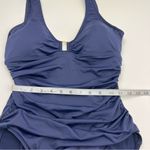 Ralph Lauren Lauren  Ring‎ Over The Shoulder One Piece Swimsuit Navy Blue 14 NWOT Photo 11