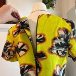 Jonathan Saunders 2014 Yellow Tulip Cropped Short Sleeve Zipper Back Top Size 6 Photo 3