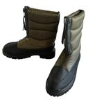 NEW Enjoiya Green Puffer Zipper Front Winter Rain Boot Lug Sole Size 10 Photo 3