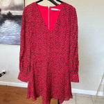 Alice + Olivia Alice and‎ Olivia Polly Red Leopard Fit/Flare mini Dress size 6 Photo 2