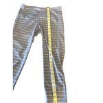 Athleta women's capri leggings gray lavender striped athleisure size small sport Photo 3