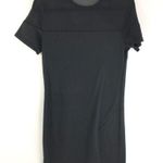 Cotton On T Shirt Sheath Dress Mesh Panel Short Sleeve Stretch Black Size XS Photo 1