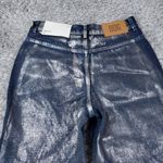BDG  Cowboy Jeans High Rise Straight Relaxed Blue Silver Painted Women's Size 27 Photo 4
