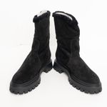 Stuart Weitzman . Bedford Chill Genuine Shearling Lined Moto Suede Booties. Photo 2
