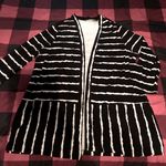 kim rogers Black and white striped cardigan Photo 0