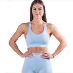 Alphalete Revival Bra Women's Light Blue Sports Bra Sz Medium Photo 0